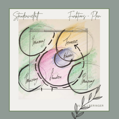 Konzeptskizze eines Gartens